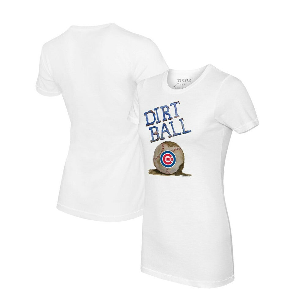 Chicago Cubs Tiny Turnip Women's Dirt Ball T-Shirt - White - MLB Online