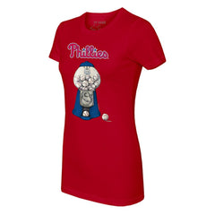 Philadelphia Phillies Tiny Turnip Women's Gumball Machine T-Shirt - Red - MLB Discount