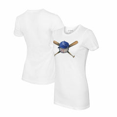 Kansas City Royals Tiny Turnip Women's Hat Crossbats T-Shirt - White - MLB Online