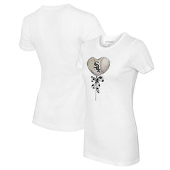 Chicago White Sox Tiny Turnip Women's Heart Lolly T-Shirt - White - MLB Lifestyle