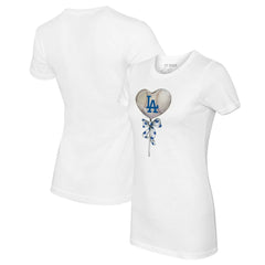 Los Angeles Dodgers Tiny Turnip Women's Heart Lolly T-Shirt - White - MLB Online