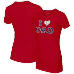 Boston Red Sox Tiny Turnip Women's I Love Dad T-Shirt - Red - MLB Discount