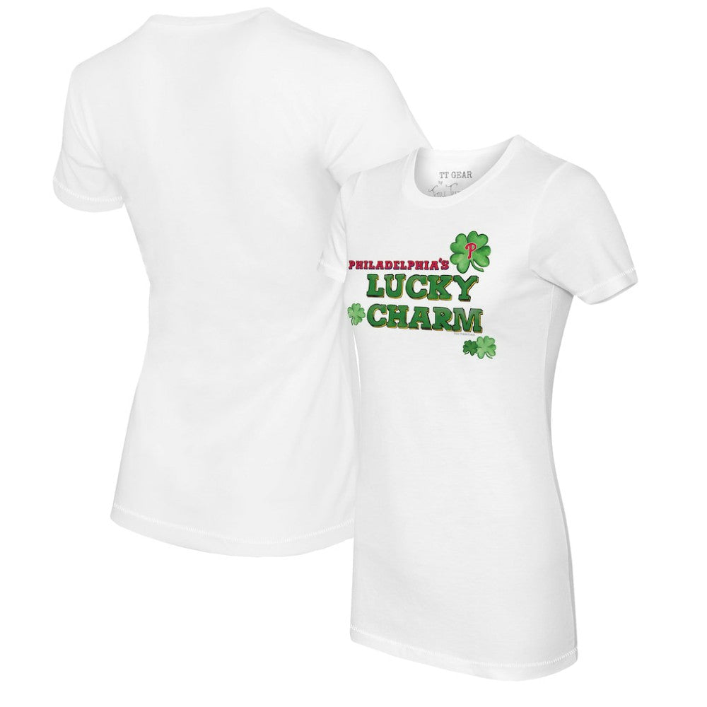 Philadelphia Phillies Tiny Turnip Women's Lucky Charm T-Shirt - White - MLB on Sale