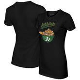 Athletics Tiny Turnip Women's Nacho Helmet T-Shirt - Black - MLB Discount
