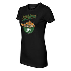 Athletics Tiny Turnip Women's Nacho Helmet T-Shirt - Black - MLB Discount