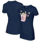 Cleveland Guardians Tiny Turnip Women's Popcorn T-Shirt - Navy - MLB on Sale