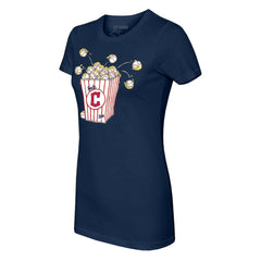 Cleveland Guardians Tiny Turnip Women's Popcorn T-Shirt - Navy - MLB on Sale