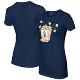 Detroit Tigers Tiny Turnip Women's Popcorn T-Shirt - Navy - MLB Lifestyle