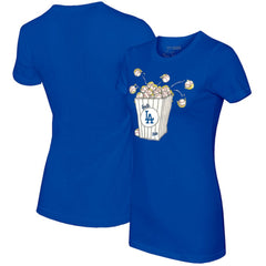 Los Angeles Dodgers Tiny Turnip Women's Popcorn T-Shirt - Royal - MLB Sale