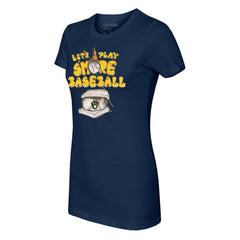 Milwaukee Brewers Tiny Turnip Women's Smores T-Shirt - Navy - MLB Discount