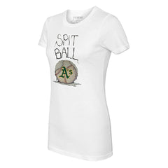 Athletics Tiny Turnip Women's Spit Ball T-Shirt - White - MLB on Sale