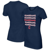 Cleveland Guardians Tiny Turnip Women's Stacked T-Shirt - Navy - MLB Online