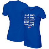 Toronto Blue Jays Tiny Turnip Women's Stacked T-Shirt - Royal - MLB Lifestyle
