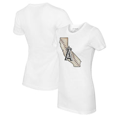 Los Angeles Angels Tiny Turnip Women's State Outline T-Shirt - White - MLB Online