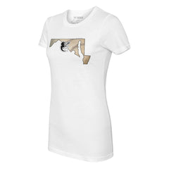 Baltimore Orioles Tiny Turnip Women's State Outline T-Shirt - White - MLB Online
