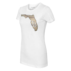 Tampa Bay Rays Tiny Turnip Women's State Outline T-Shirt - White - MLB Online