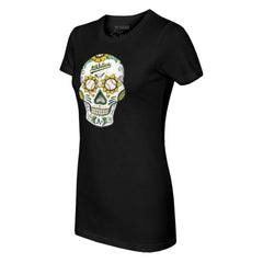 Athletics Tiny Turnip Women's Sugar Skull T-Shirt - Black - MLB Lifestyle