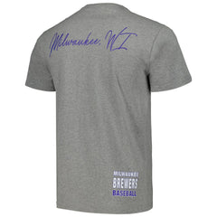Milwaukee Brewers Mitchell & Ness Cooperstown Collection City Collection T-Shirt - Heather Gray - Mitchell & Ness Lifestyle