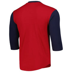 St. Louis Cardinals Mitchell & Ness Cooperstown Collection Legendary Slub Henley 3/4-Sleeve T-Shirt - Red - Mitchell & Ness Discount
