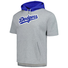 Los Angeles Dodgers Mitchell & Ness Postgame Short Sleeve Pullover Hoodie - Heather Gray - Mitchell & Ness Online