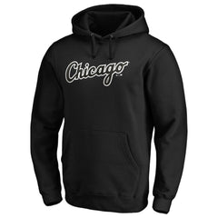 Chicago White Sox Official Wordmark Fitted Pullover Hoodie - Black - MLB Lifestyle