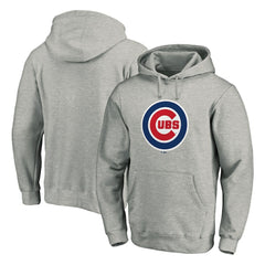 Chicago Cubs Official Team Logo Pullover Hoodie - Gray - MLB Lifestyle