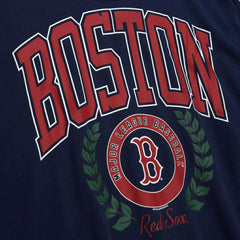 Boston Red Sox Mitchell & Ness Women's Logo Lt 2.0 Pullover Sweatshirt - Navy - Mitchell & Ness Lifestyle