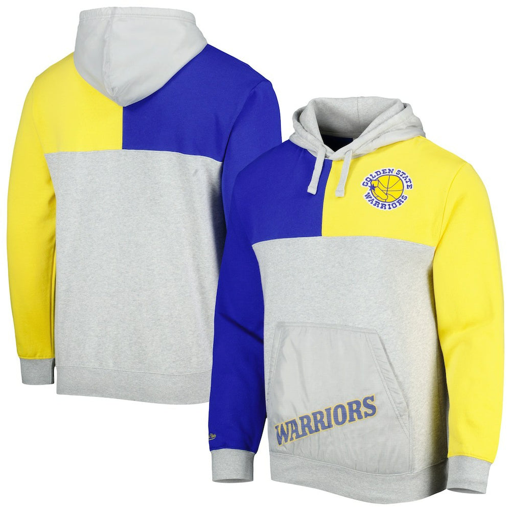 Golden State Warriors Tie-Breaker Pullover Hoodie for sale Heather Gray | Mitchell & Ness for sale
