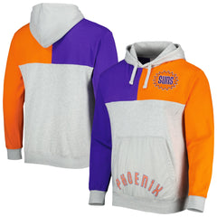 Phoenix Suns Tie-Breaker Pullover Hoodie Heather Gray | Mitchell & Ness US