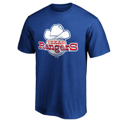 Texas Rangers Cooperstown Collection Forbes Team Logo T-Shirt - Royal - MLB on Sale