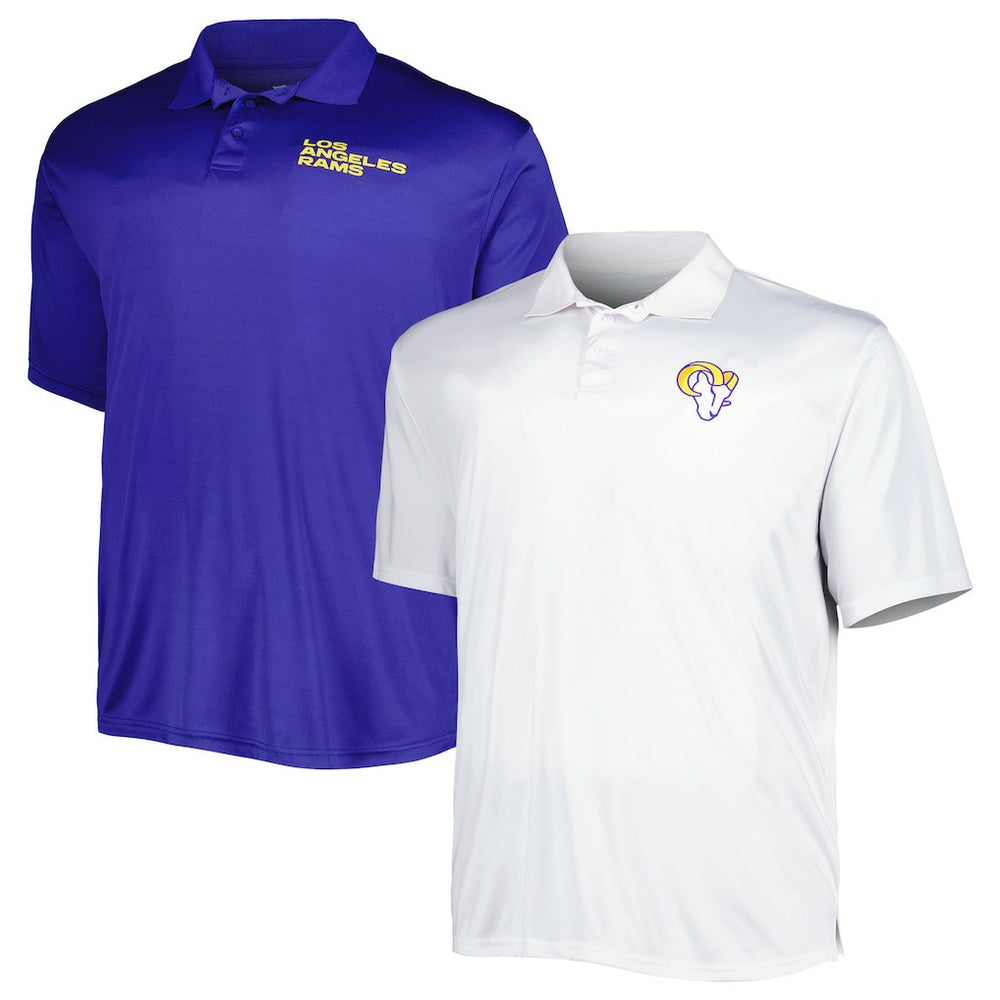 Fanatics Los Angeles Rams Solid Two-Pack Polo Set Royal/White