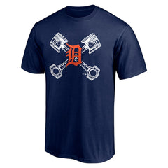 Detroit Tigers Crossed Pistons T-Shirt - Navy - MLB Online
