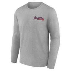Atlanta Braves Nice Kicks Long Sleeve T-Shirt - Gray - MLB Online