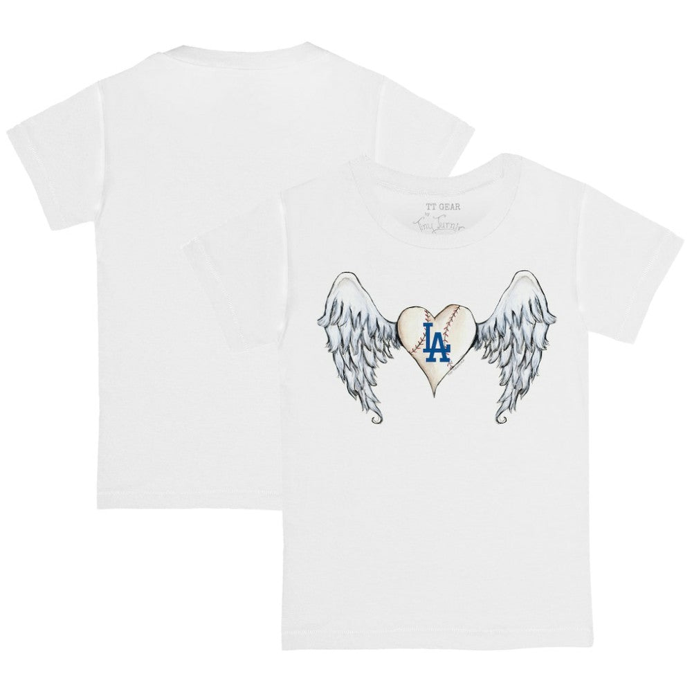 Los Angeles Dodgers Tiny Turnip Youth Angel Wings T-Shirt - White - MLB Lifestyle