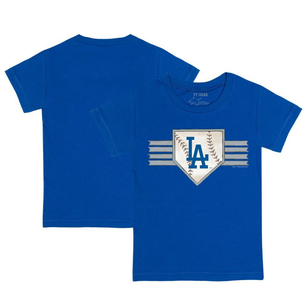 Los Angeles Dodgers Tiny Turnip Youth Base Stripe T-Shirt - Royal - MLB on Sale