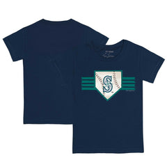 Seattle Mariners Tiny Turnip Youth Base Stripe T-Shirt - Navy - MLB on Sale