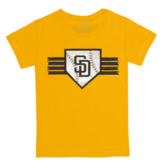 San Diego Padres Tiny Turnip Youth Base Stripe T-Shirt - Gold - MLB Lifestyle