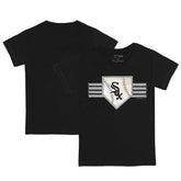 Chicago White Sox Tiny Turnip Youth Base Stripe T-Shirt - Black - MLB Sale