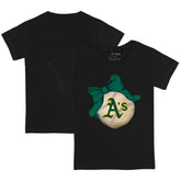 Athletics Tiny Turnip Youth Baseball Bow T-Shirt - Black - MLB Sale