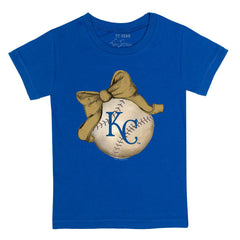 Kansas City Royals Tiny Turnip Youth Baseball Bow T-Shirt - Royal - MLB Discount