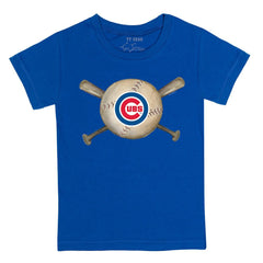 Chicago Cubs Tiny Turnip Youth Baseball Cross Bats T-Shirt - Royal - MLB Lifestyle