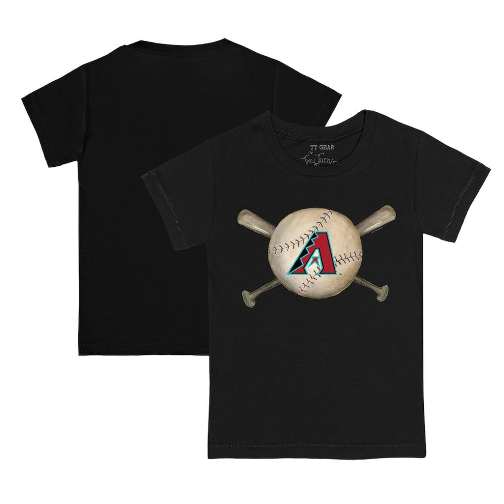 Arizona Diamondbacks Tiny Turnip Youth Baseball Cross Bats T-Shirt - Black - MLB Discount