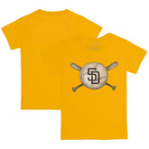 San Diego Padres Tiny Turnip Youth Baseball Cross Bats T-Shirt - Gold - MLB Online