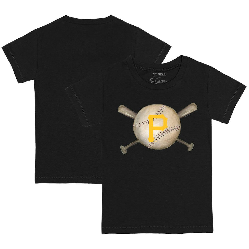 Pittsburgh Pirates Tiny Turnip Youth Baseball Cross Bats T-Shirt - Black - MLB Online