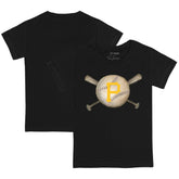Pittsburgh Pirates Tiny Turnip Youth Baseball Cross Bats T-Shirt - Black - MLB Online
