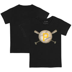 Pittsburgh Pirates Tiny Turnip Youth Baseball Cross Bats T-Shirt - Black - MLB Online