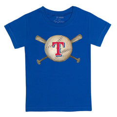 Texas Rangers Tiny Turnip Youth Baseball Cross Bats T-Shirt - Royal - MLB Discount