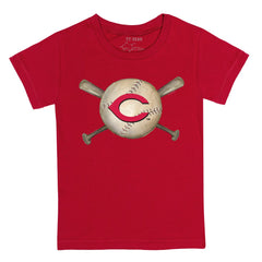 Cincinnati Reds Tiny Turnip Youth Baseball Cross Bats T-Shirt - Red - MLB Sale