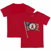 Los Angeles Angels Tiny Turnip Youth Baseball Flag T-Shirt - Red - MLB Discount