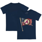 Atlanta Braves Tiny Turnip Youth Baseball Flag T-Shirt - Navy - MLB on Sale
